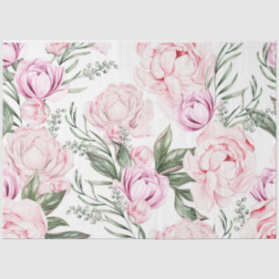 Papel De Seda Separação floral de pedras rosa