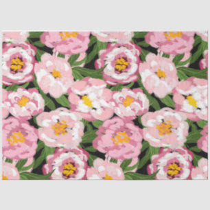 Papel De Seda Separação floral de pedras rosa