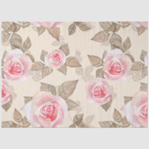 Papel De Seda Separação floral de pedras rosa