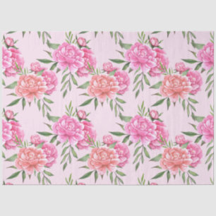 Papel De Seda Separação floral de pedras rosa
