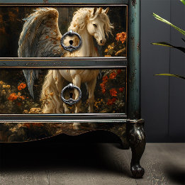 Papel De Seda Separação Floral do Unicorn Pegasus Woodland