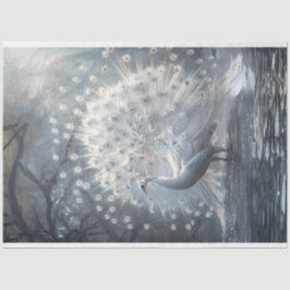 Papel De Seda Separação Pavão-Pavão Branco