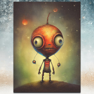 Papel De Seda Separação Stellar Robot Adventure Curiosity Cósmic