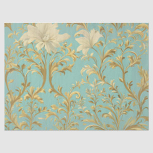 Papel De Seda Separação tradicional Dourada e verde do mar