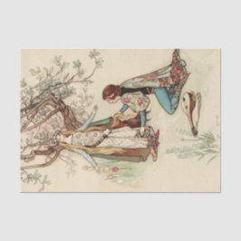 Papel De Seda Sequência de Casal Vintage do Storybook