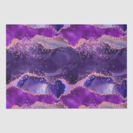 Papel De Seda Sequências Lípticas Roxas Escuras e Rosa Agitam