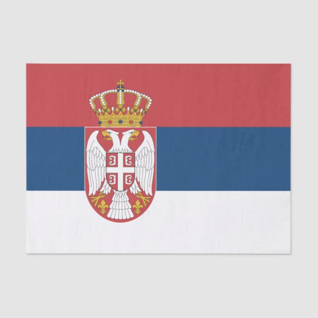 Papel De Seda Serbia Flag (Frente )