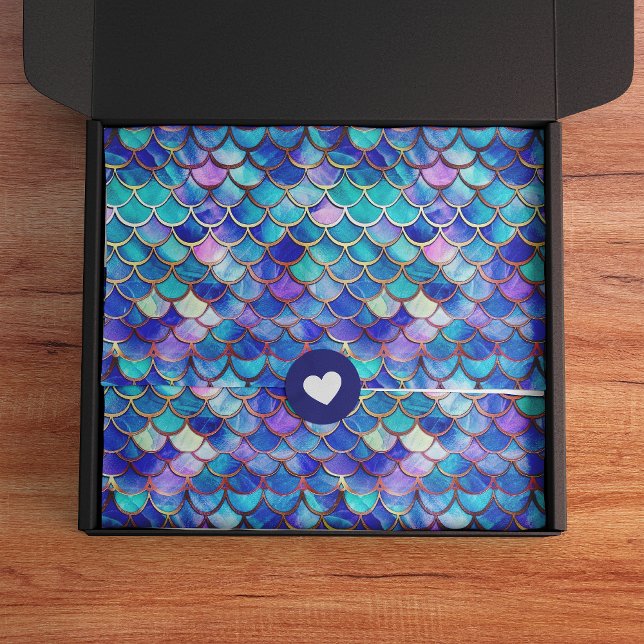 Papel De Seda Sereia Bonita Escala Meninas de Padrão Aniversário (Criador carregado)