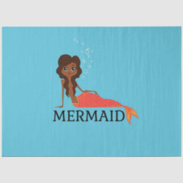 Papel De Seda Sereia Bonita (Linda Menina Negra)