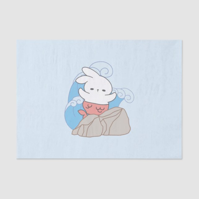 Papel De Seda Sereia Bunny Acomoda Uma Abertura De Verão (Frente )