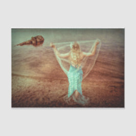 Papel De Seda Sereia Por Sea Vintage Teal Brown