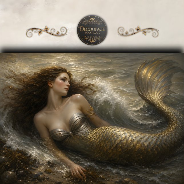Papel De Seda Sereia Stormwave Decoupage (Stormwave Siren Decoupage Tissue Paper)