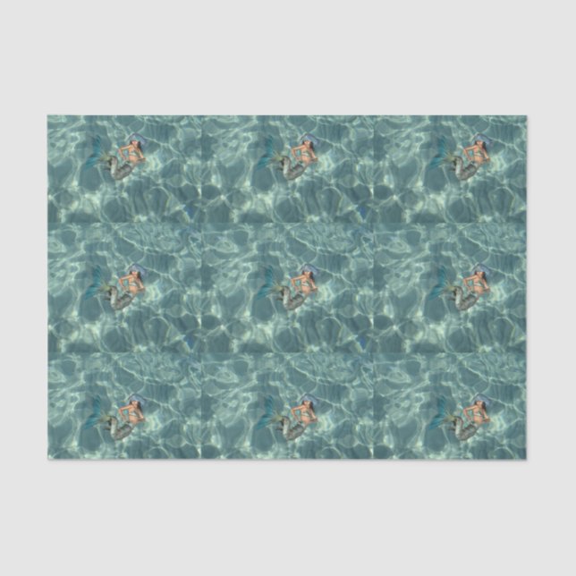 Papel De Seda Sereia subaquática (Frente )