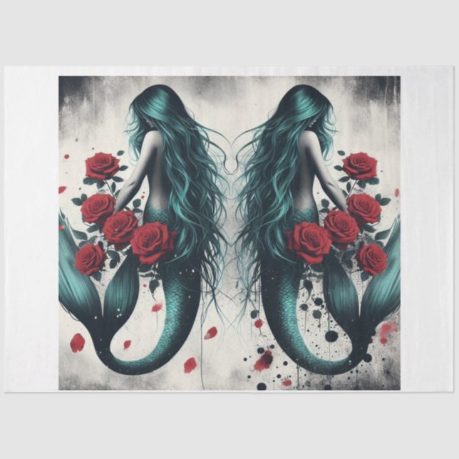 Papel De Seda Sereias duplas (Frente )