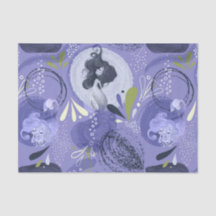 Sereias Whimsids Abstrato Roxo Fundo