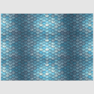 Papel De Seda Sereid Scales Decoupage Turquesa de Fundo 2