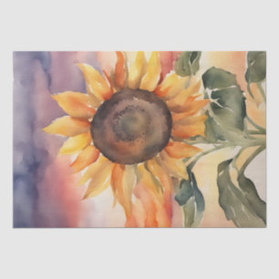 Papel De Seda Serenata de girassol em Decoupage de Aquarela