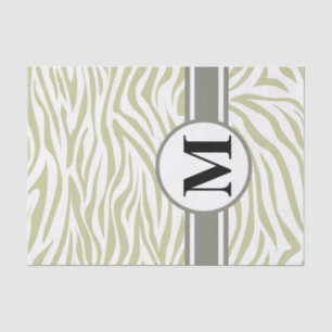 Papel De Seda Serengeti Safari Zebra com monograma