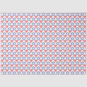 Papel De Seda Série América Vermelha, Branca e Azul Design 7