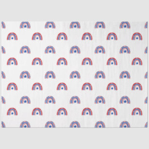 Papel De Seda Série América Vermelho Branco e Azul Design 23