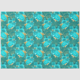 Papel De Seda Série Aqua e Dourado Design 15