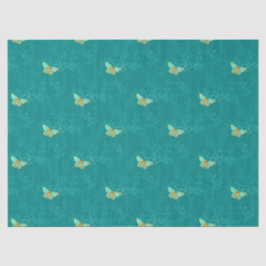 Papel De Seda Série Aqua e Dourado Design 3