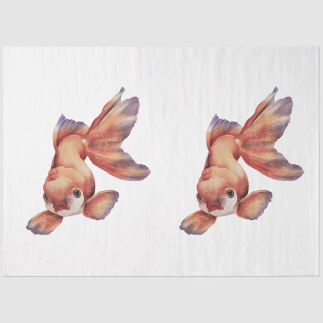 Papel De Seda Série Aquarela Submarina Design 16 (Frente )