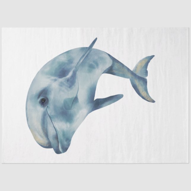 Papel De Seda Série Aquarela submarina Design 25 (Frente )