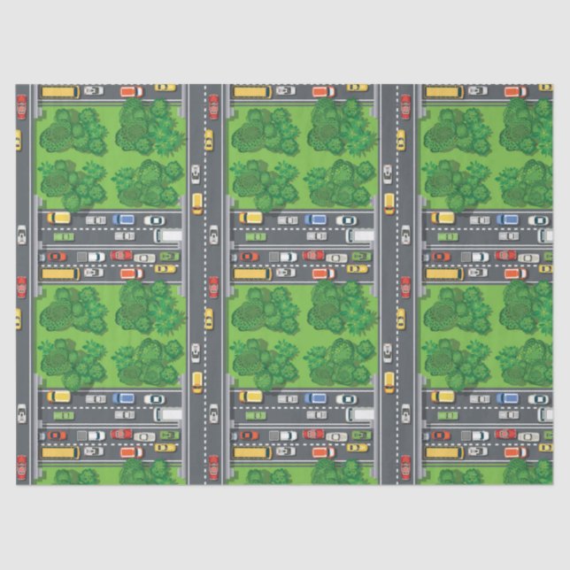 Papel De Seda Série Áreas Automóveis e Edifícios Design 6 (Frente )