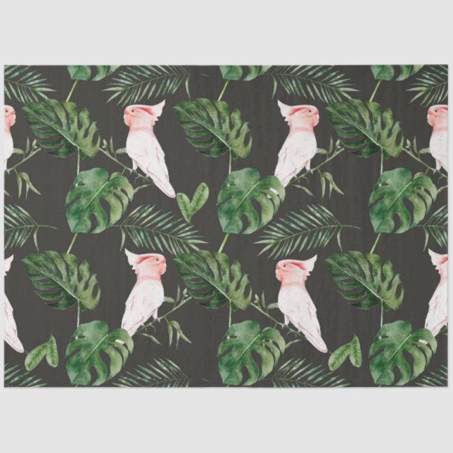 Papel De Seda Série "Aves Tropicais": Grandes Mitchell Design 6 (Frente )
