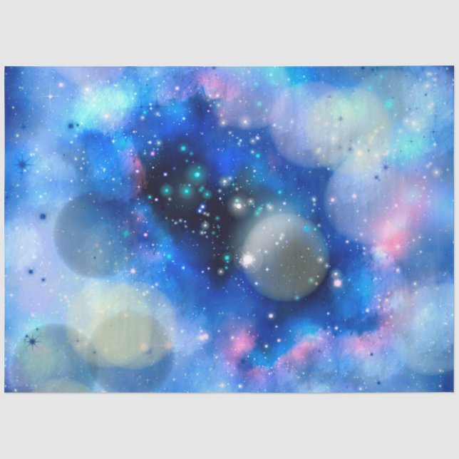 Papel De Seda Série Blue Galaxy Design 1 (Frente )