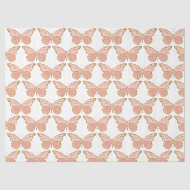 Papel De Seda Série Borboletas Brilhantes Design 3 (Frente )