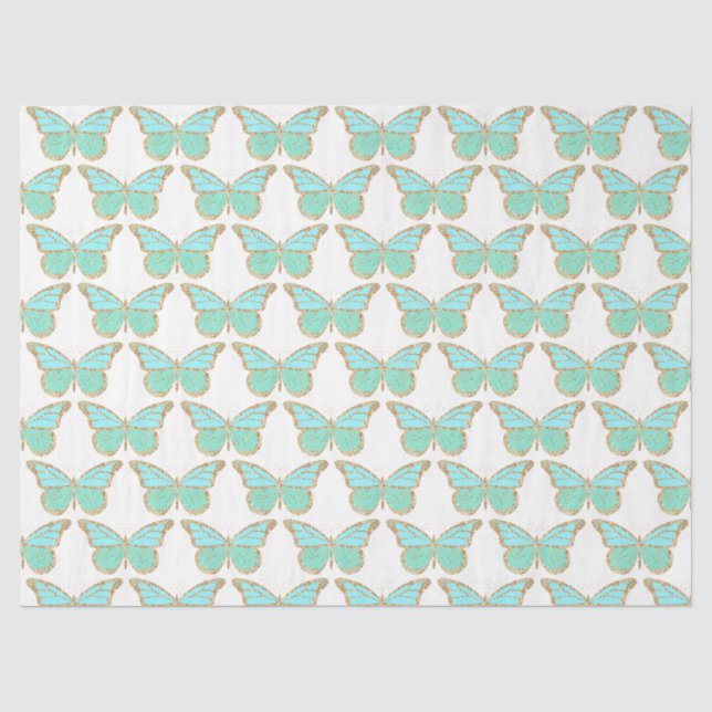 Papel De Seda Série Borboletas Brilhantes Design 6 (Frente )