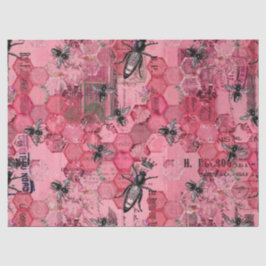 Papel De Seda Série Burgundy Bee Design Doze