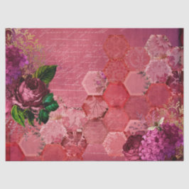 Papel De Seda Série Burgundy Bee Design Quinze