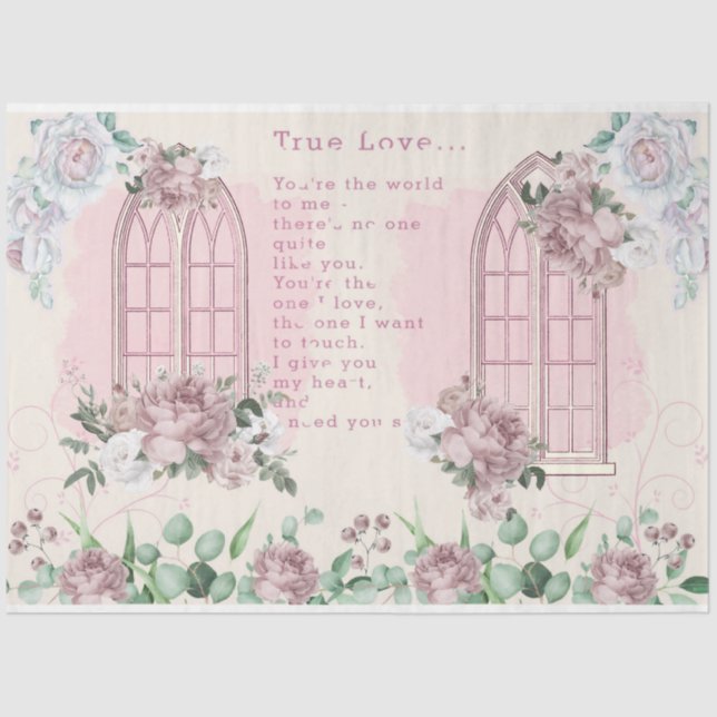 Papel De Seda Série Casamento Design 2 (Frente )