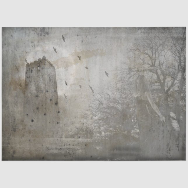 Papel De Seda Série Castelo Gótico Design 2 (Frente )