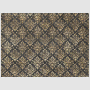 Papel De Seda Série Circus preto e Dourado Design 5