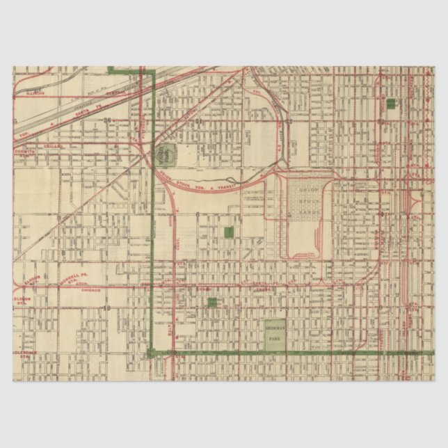 Papel De Seda Série City Map Design 1 (Frente )