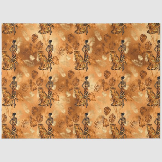 Papel De Seda Série Copper Tiger Design 11 (Frente )