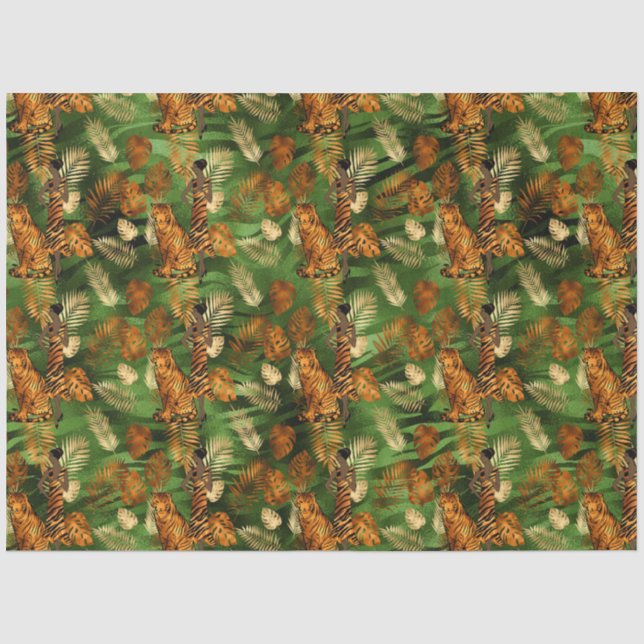 Papel De Seda Série Copper Tiger Design 5 (Frente )