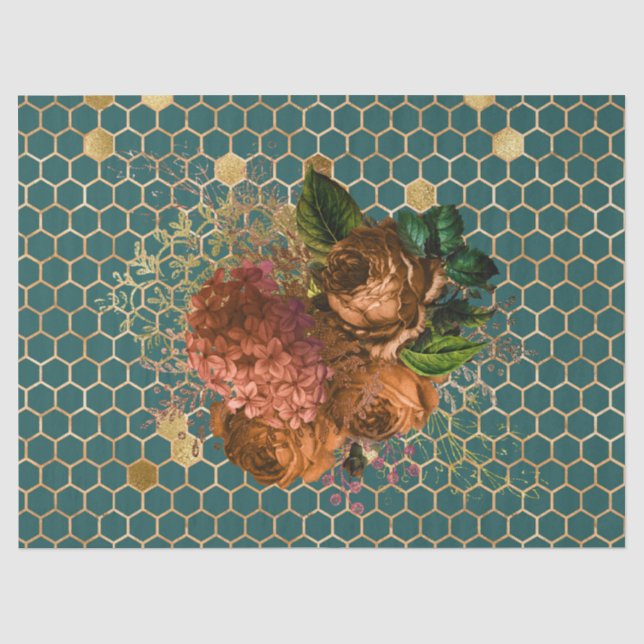 Papel De Seda Série de Abelhas da Floresta Design 66 (Frente )