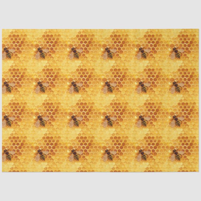 Papel De Seda Série de Abelhas Melíferas Design 7 (Frente )