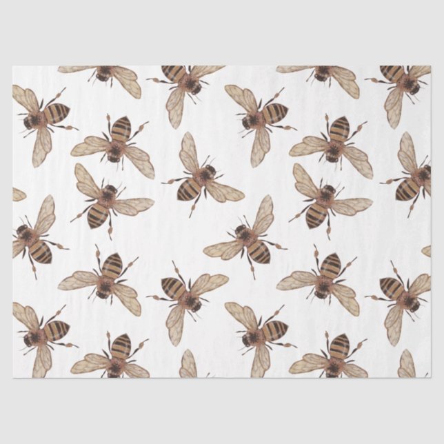Papel De Seda Série de Abelhas Rosa Vermelha Design 56 (Frente )