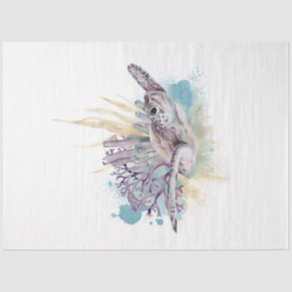 Papel De Seda Série de Aquarela Subaquática Design 5