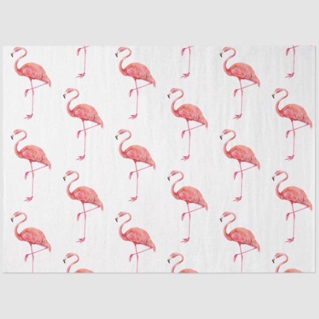 Papel De Seda Série de aves tropicais: Flamingo Design 2 (Frente )