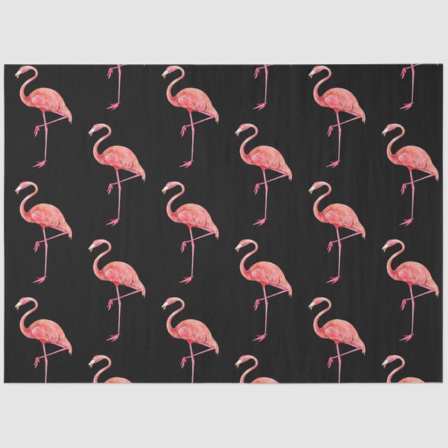 Papel De Seda Série de aves tropicais: Flamingo Design 3 (Frente )