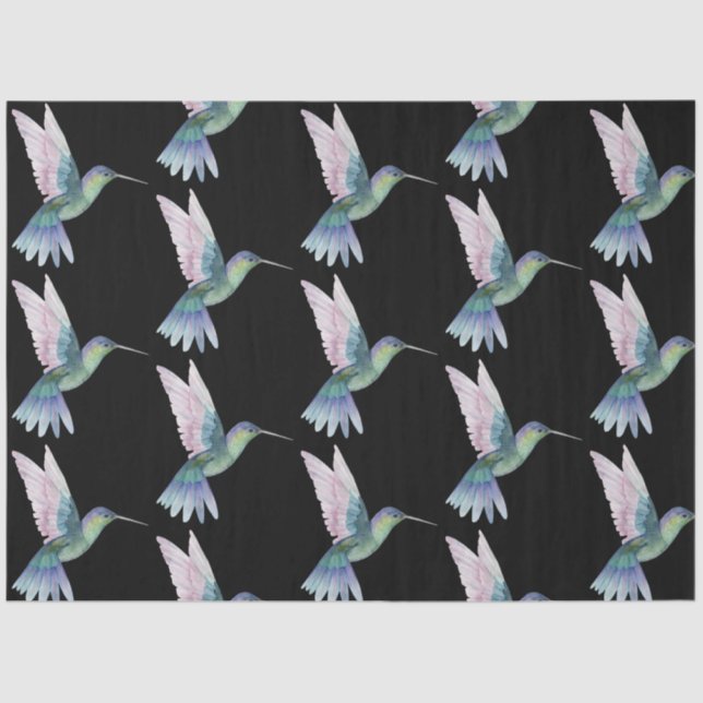 Papel De Seda Série de aves tropicais: Hummingbird Design 3 (Frente )