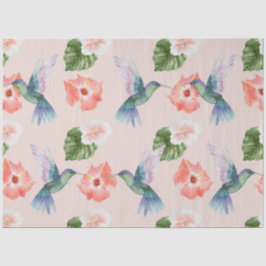 Papel De Seda Série de aves tropicais: Hummingbird Design 4