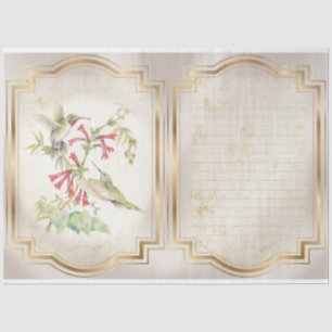 Papel De Seda Série de Beija-flores Design 3